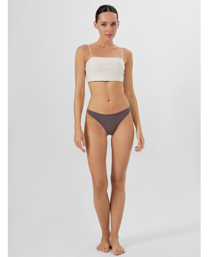 Трусы горошек на таупе