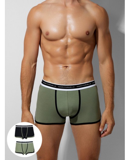 Трусы холодный хаки +черный