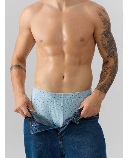 Трусы узор на серо-голубом 1
