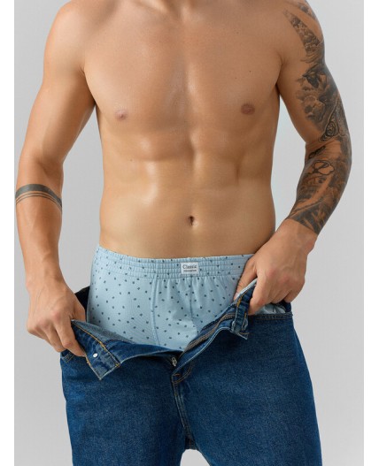 Трусы узор на серо -голубом
