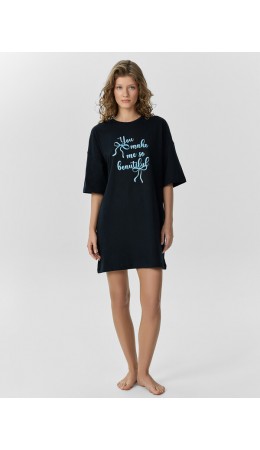 Туника черный +печать2