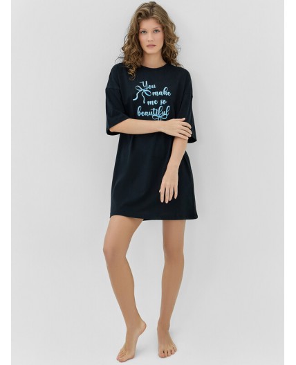 Туника черный +печать2