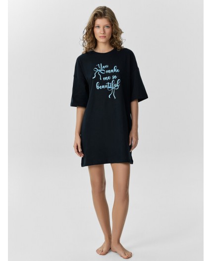 Туника черный +печать2