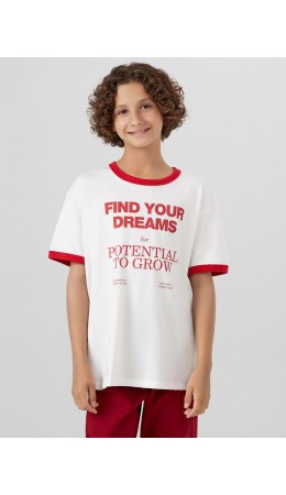 Футболка белый +печать