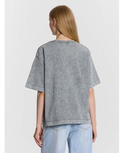 Футболка ACID WASH серый дым