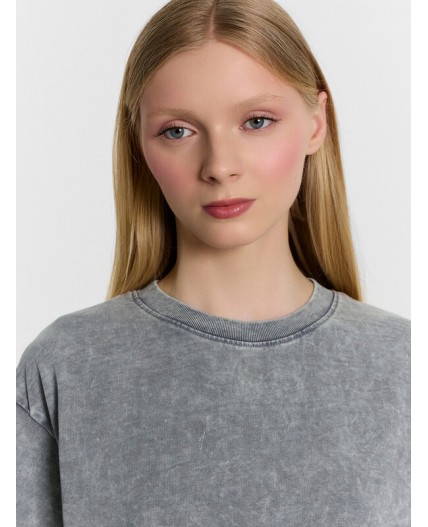 Футболка ACID WASH серый дым