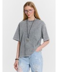 Футболка ACID WASH серый дым