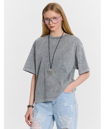 Футболка ACID WASH серый дым
