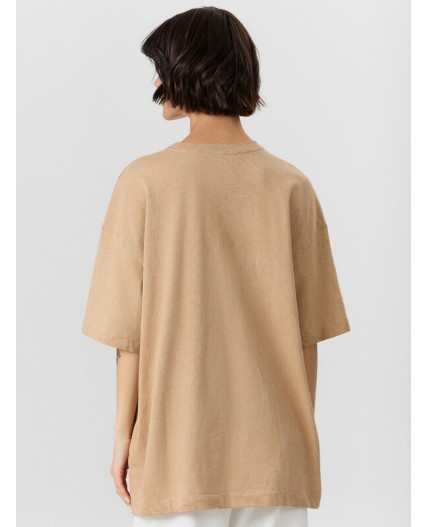 Футболка ACID WASH песочный +печать