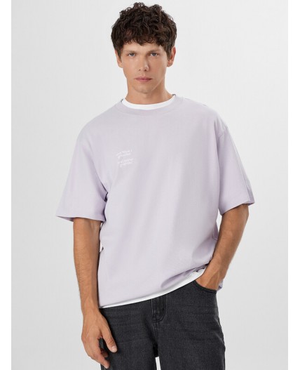 Футболка сиреневая варка +печать