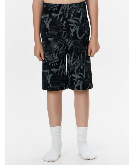 Шорты граффити на черном