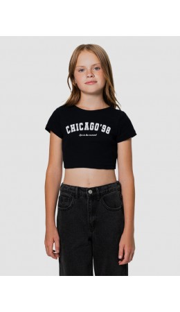 Топ черный +печать