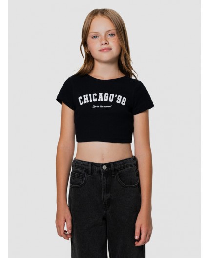 Топ черный +печать