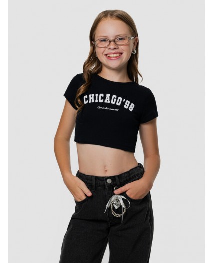 Топ черный +печать