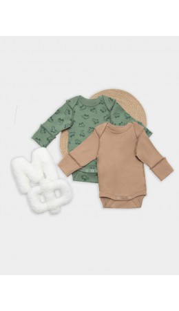 Боди динозавры на зеленом +песочный