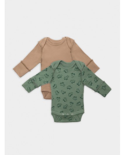 Боди динозавры на зеленом +песочный