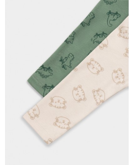 Боди тигрята на пудре +динозавры на зеленом