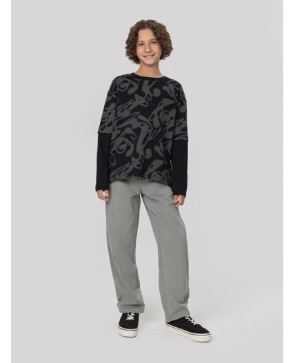 Джемпер граффити на черном1