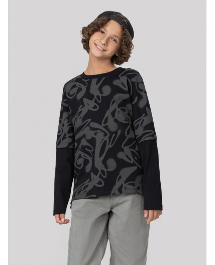 Джемпер граффити на черном1