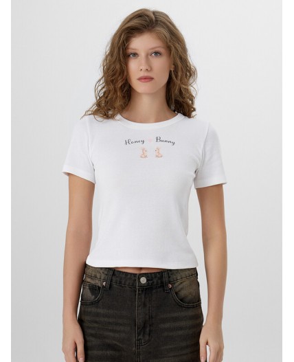 Футболка белый +печать