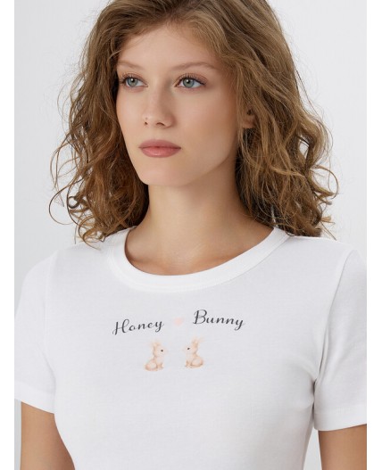 Футболка белый +печать