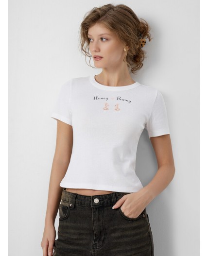 Футболка белый +печать