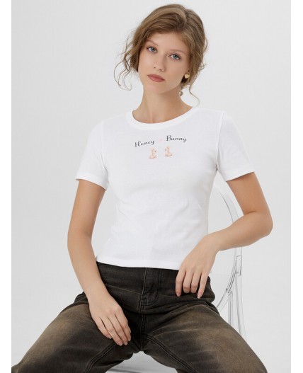 Футболка белый +печать