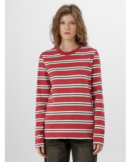 Джемпер полоска на терракоте