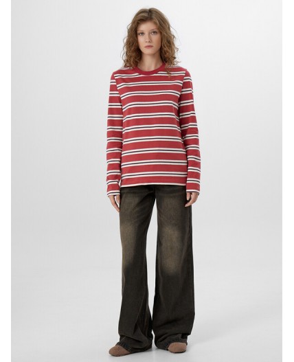 Джемпер полоска на терракоте