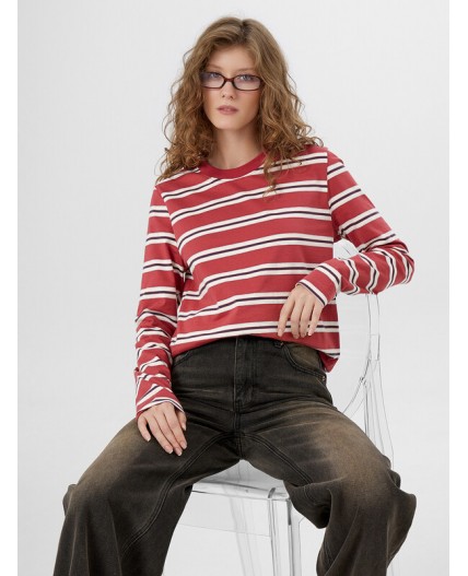 Джемпер полоска на терракоте