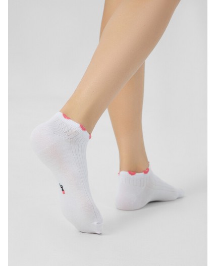 Носки белый /коралловый