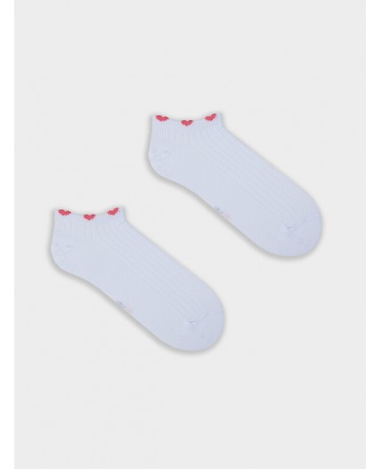 Носки белый /коралловый