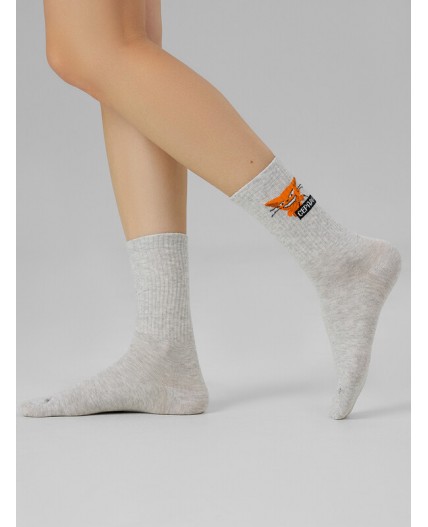 Носки св.серый меланж