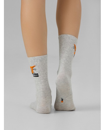 Носки св.серый меланж