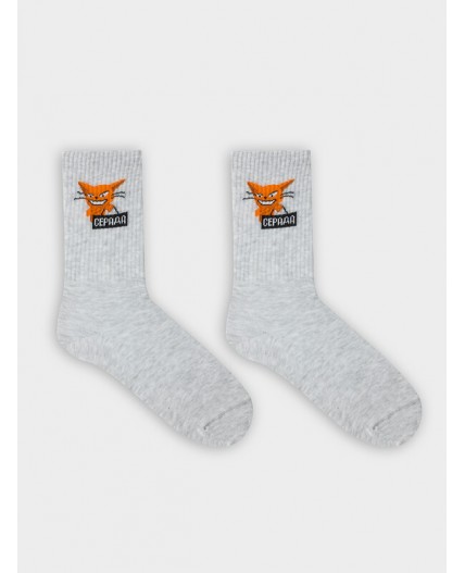 Носки св.серый меланж