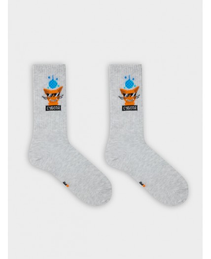 Носки св.серый меланж