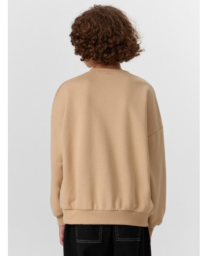 Свитшот темно -бежевый +печать