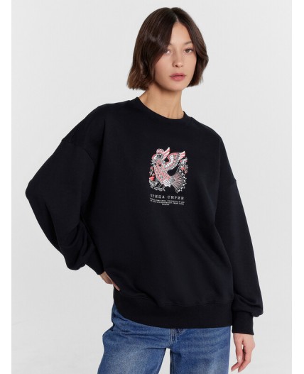 Свитшот черный +печать