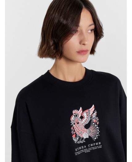 Свитшот черный +печать