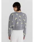 Свитшот цветы на сером