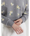 Свитшот цветы на сером
