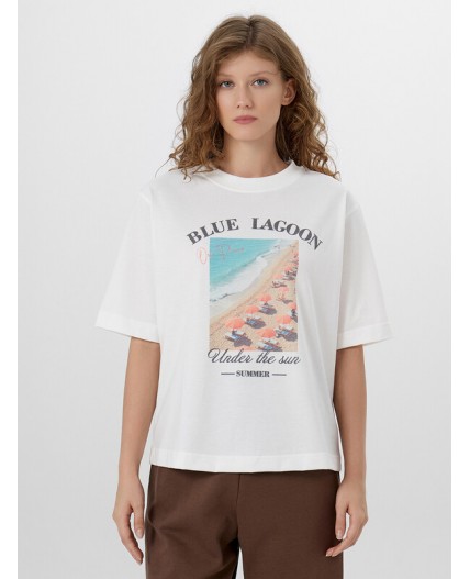 Футболка белый +печать