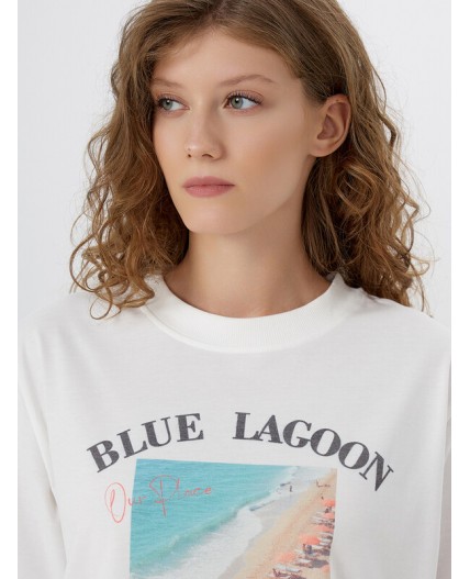 Футболка белый +печать