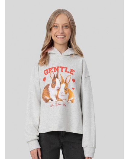 Худи серый меланж 4306-А +печать1