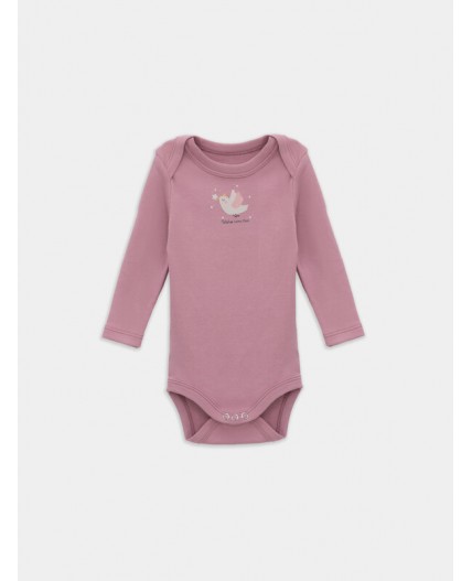 Боди космос на белом +кристальная роза