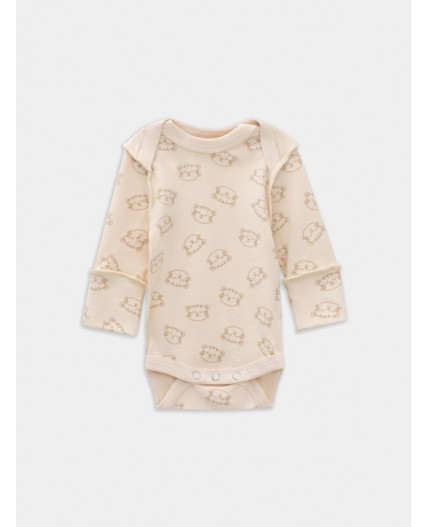 Боди тигрята на пудре +песочный +сланец