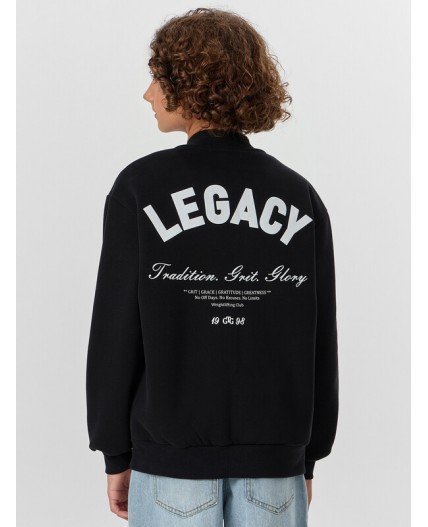 Бомбер черный +печать