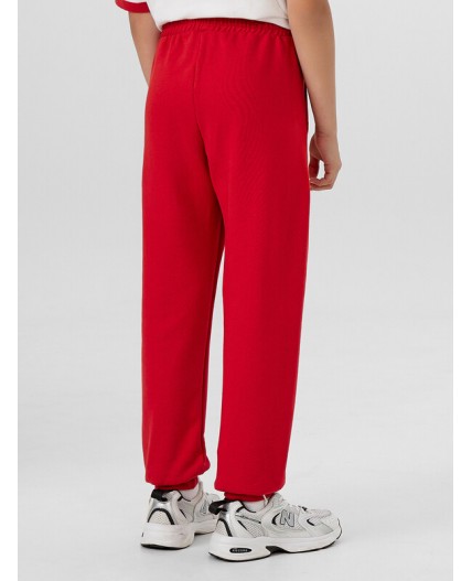 Брюки алый +печать