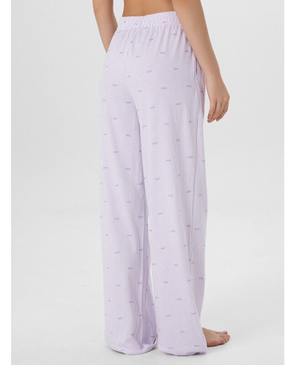 Брюки бантики на лиловой полоске