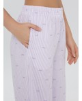Брюки бантики на лиловой полоске
